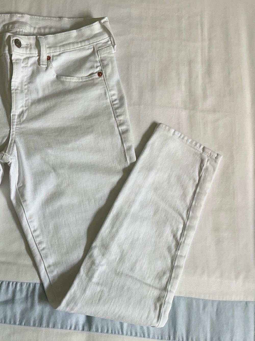 Gap True Skinny Mid Rise White Jeans 30/10 R